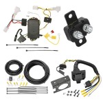 Trailer Hitch 7 Way RV Wiring Kit For 04-11 Toyota Prius 12-15 Prius Plug-In Plug Prong Pin Brake Control Ready