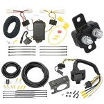 Trailer Hitch 7 Way RV Wiring Kit For 10-17 Mitsubishi Lancer 11-19 Outlander Sport 11-24 RVR Plug Prong Pin Brake Control Ready