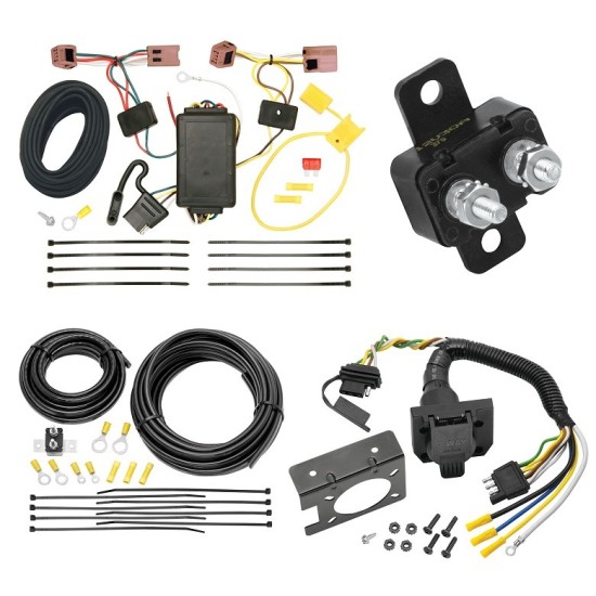 Trailer Hitch 7 Way RV Wiring Kit For 07-13 Nissan Versa Plug Prong Pin Brake Control Ready