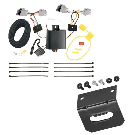  Trailer Wiring and Bracket For 20-23 Ford Explorer 10-19 Taurus 13-16 Lincoln MKS Plug & Play 4-Flat Harness