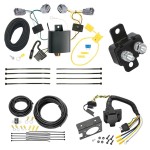 Trailer Hitch 7 Way RV Wiring Kit For 14-18 Jeep Cherokee Plug Prong Pin Brake Control Ready