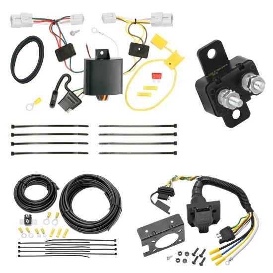 Trailer Hitch 7 Way RV Wiring Kit For 12-17 Toyota Prius V Plug Prong Pin Brake Control Ready