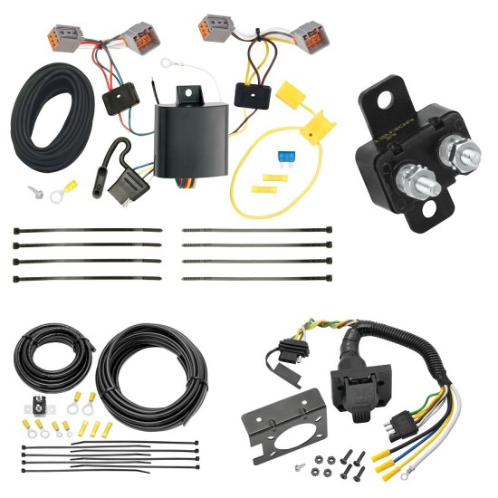 Trailer Hitch 7 Way RV Wiring Kit For 14-23 Ford Transit Connect Plug Prong Pin Brake Control Ready