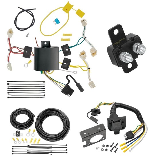 Trailer Hitch 7 Way RV Wiring Kit For 15-20 Toyota Sienna Except SE Plug Prong Pin Brake Control Ready