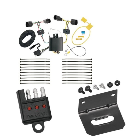 Trailer Wiring and Bracket w/ Light Tester For 12-23 Ford Ranger Plug & Play 4-Flat Harness