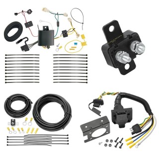 Trailer Hitch 7 Way RV Wiring Kit For 16-19 Toyota Prius Except Prime Plug Prong Pin Brake Control Ready