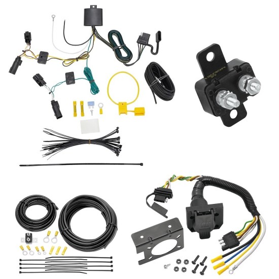 Trailer Hitch 7 Way RV Wiring Kit For 18-24 GMC Terrain Without Relay Provisions Plug Prong Pin Brake Control Ready