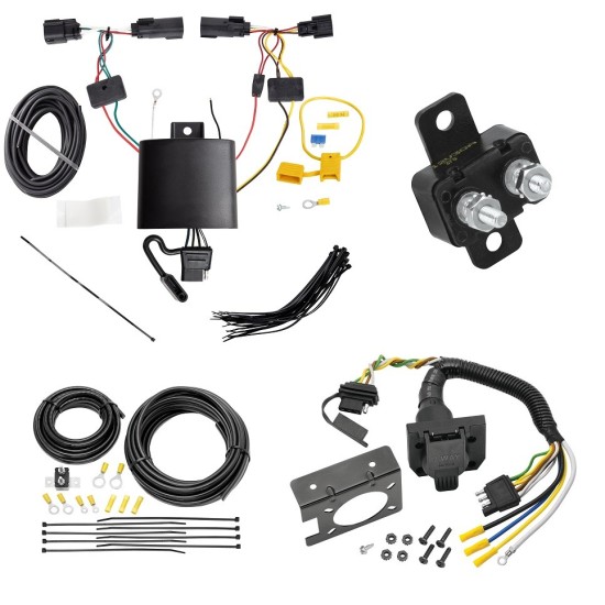 Trailer Hitch 7 Way RV Wiring Kit For 19-23 Jeep Cherokee Plug Prong Pin Brake Control Ready