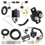 Trailer Hitch 7 Way RV Wiring Kit For 17-24 Jaguar F-Pace 18-22 Land Rover Range Rover Velar Plug Prong Pin Brake Control Ready