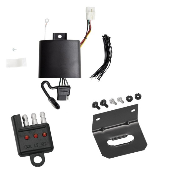 Trailer Wiring and Bracket w/ Light Tester For 19-24 Subaru Ascent Plug & Play 4-Flat Harness