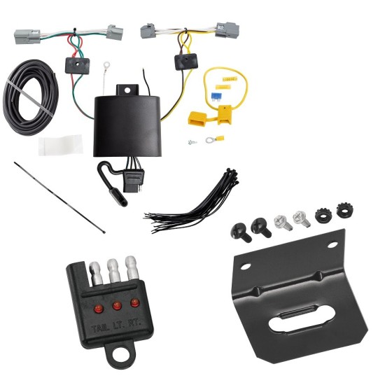 Trailer Wiring and Bracket w/ Light Tester For 19-23 Volvo XC40 Plug & Play 4-Flat Harness