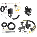 Trailer Hitch 7 Way RV Wiring Kit For 18-23 KIA Rio Sedan Plug Prong Pin Brake Control Ready