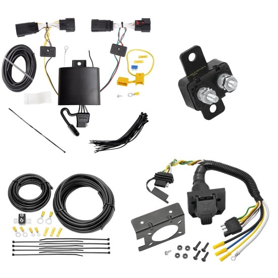 Trailer Hitch 7 Way RV Wiring Kit For 19-24 Lincoln Nautilus Plug Prong Pin Brake Control Ready