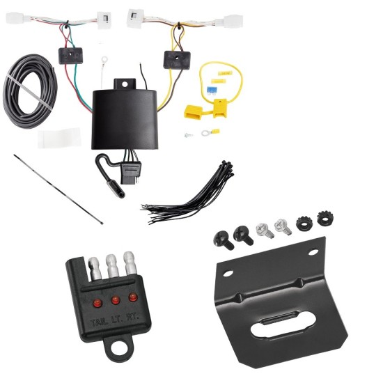 Trailer Wiring and Bracket w/ Light Tester For 19-24 Mazda 3 Hatchback and Sedan Plug & Play 4-Flat Harness