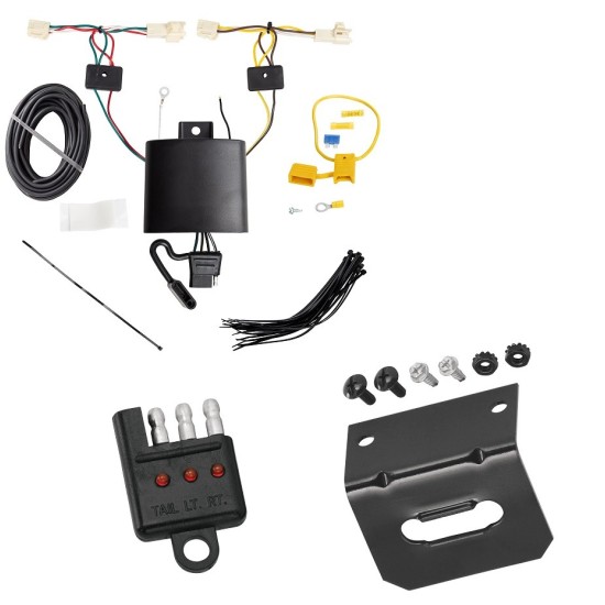 Trailer Wiring and Bracket w/ Light Tester For 20-24 Toyota Corolla Sedan Plug & Play 4-Flat Harness