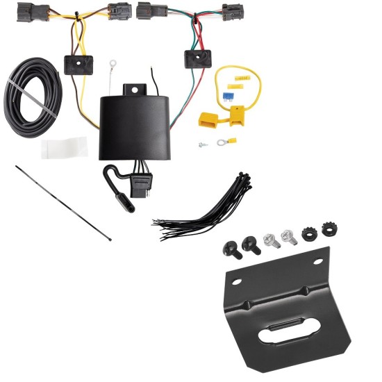 Trailer Wiring and Bracket For 19-21 Hyundai Tucson Plug & Play 4-Flat Harness