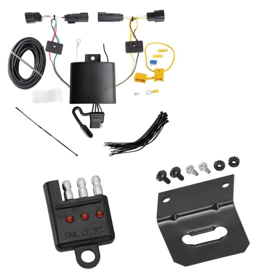 Trailer Wiring and Bracket w/ Light Tester For 20-22 Ford Escape Plug & Play 4-Flat Harness