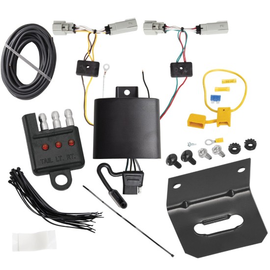 Trailer Wiring and Bracket w/ Light Tester For 20-24 Lincoln Aviator Plug & Play 4-Flat Harness