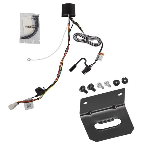 Trailer Wiring and Bracket For 21-23 Toyota Sienna Plug & Play 4-Flat Harness