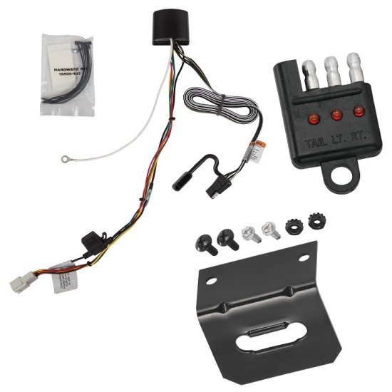 Trailer Wiring and Bracket w/ Light Tester For 21-23 Toyota Sienna Plug & Play 4-Flat Harness