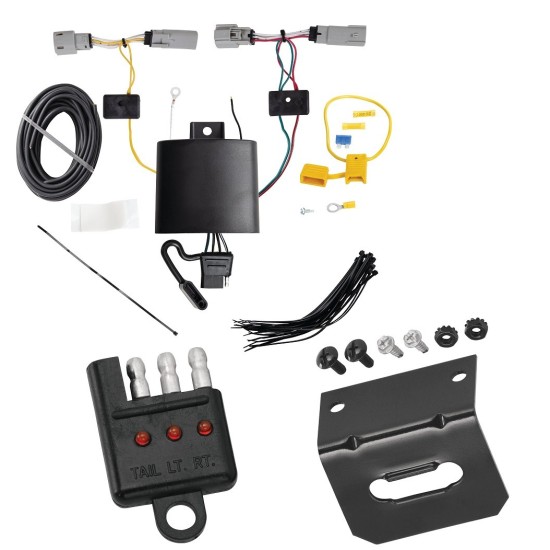 Trailer Wiring and Bracket w/ Light Tester For 21-24 Chevy Trailblazer Except w/LED Taillights Plug & Play 4-Flat Harness