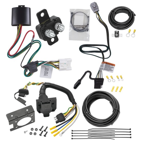 Trailer Hitch 7 Way RV Wiring Kit For 20-24 Toyota Highlander Plug Prong Pin Brake Control Ready