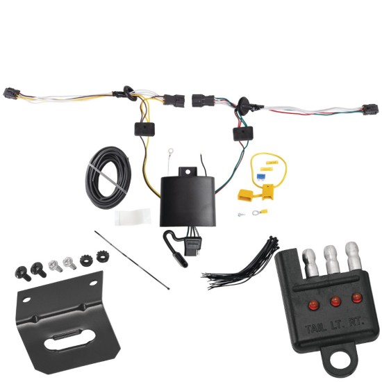 Trailer Wiring Harness Kit and Bracket w/ Light Tester For  21-24 Kia Seltos Plug & Play