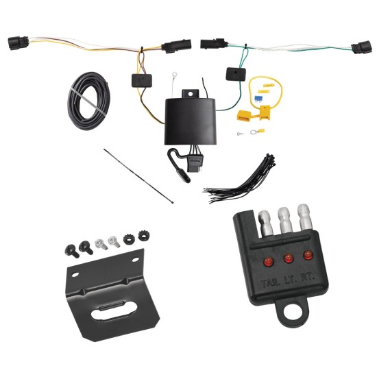 Trailer Wiring Harness Kit and Bracket w/ Light Tester For 21-23 Chrysler Pacifica Plug & Play