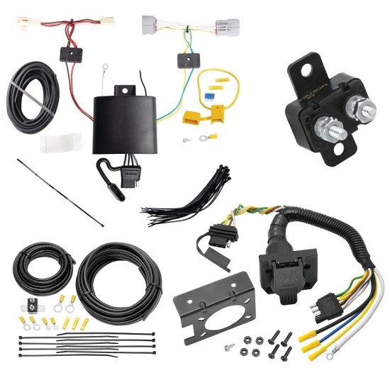 Trailer Hitch 7 Way RV Wiring Kit For 17-22 Toyota Prius Prime Plug Prong Pin Brake Control Ready