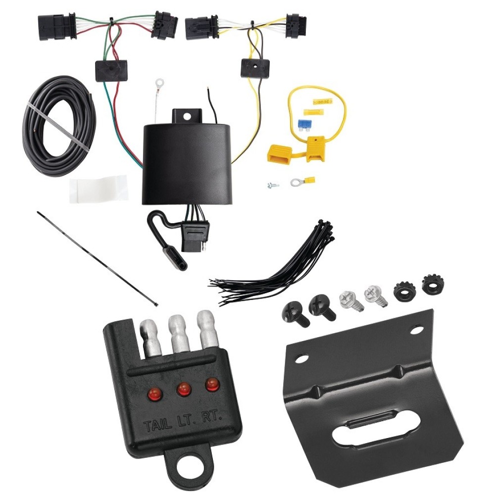 Trailer Wiring and Bracket w/ Light Tester For 20-22 BMW X1 Plug & Play 4-Flat Harness