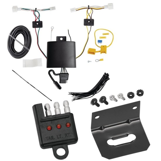 Trailer Wiring and Bracket w/ Light Tester For 20-23 Mitsubishi Outlander Sport Plug & Play 4-Flat Harness