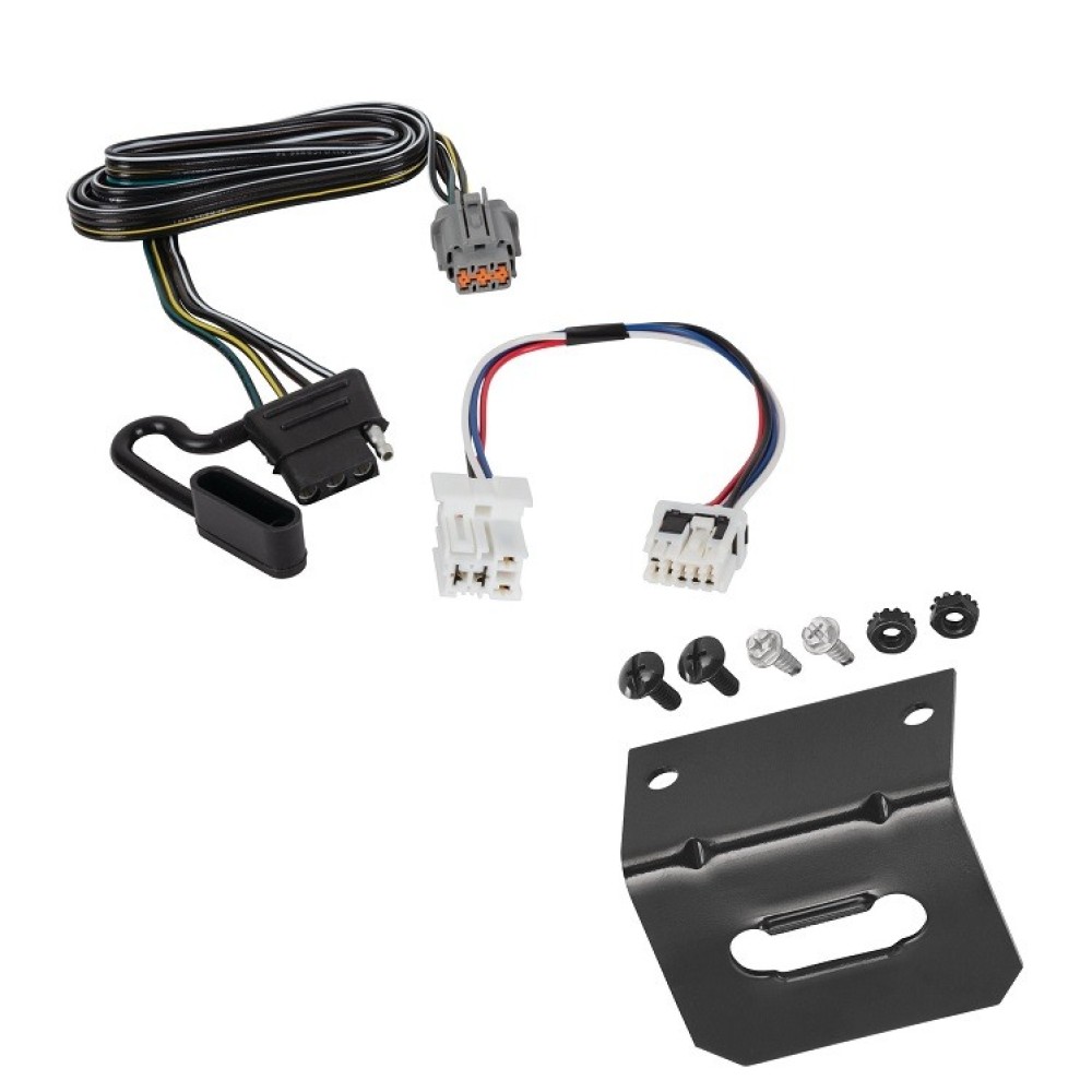 Trailer Wiring and Bracket For 22-23 Nissan Pathfinder 22 Infiniti QX60 Plug & Play 4-Flat Harness