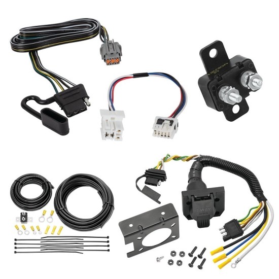 Trailer Hitch 7 Way RV Wiring Kit For 22-23 Nissan Pathfinder 22 Infiniti QX60 Plug Prong Pin Brake Control Ready