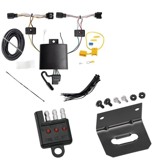 Trailer Wiring and Bracket w/ Light Tester For 21-24 Acura TLX Plug & Play 4-Flat Harness