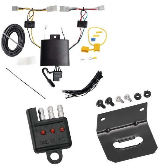 Trailer Wiring and Bracket w/ Light Tester For 20-24 Lexus UX250h Plug & Play 4-Flat Harness