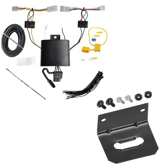 Trailer Wiring and Bracket For 20-24 Lexus UX250h Plug & Play 4-Flat Harness