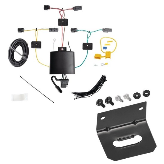 Trailer Wiring and Bracket For 21-24 Honda Civic Plug & Play 4-Flat Harness