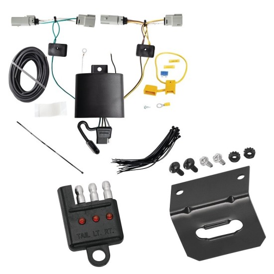 Trailer Wiring and Bracket w/ Light Tester For 21-24 Ford Bronco Plug & Play 4-Flat Harness