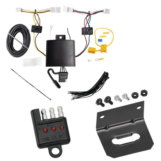 Trailer Wiring and Bracket w/ Light Tester For 2022 Lexus NX250 NX350 NX450h Plug & Play 4-Flat Harness