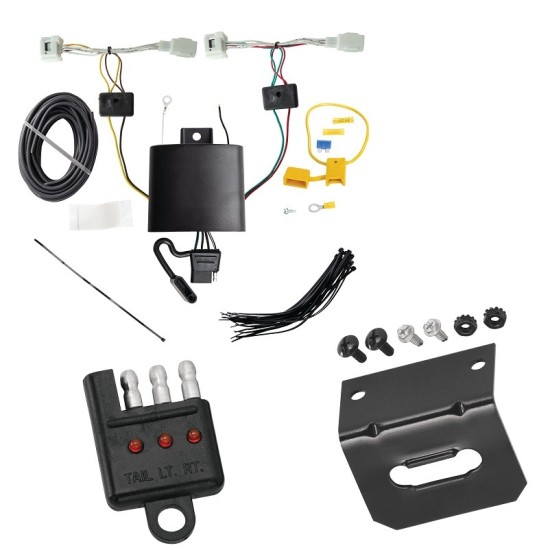 Trailer Wiring and Bracket w/ Light Tester For 22-24 Mazda CX-5 23-24 CX-50 Plug & Play 4-Flat Harness