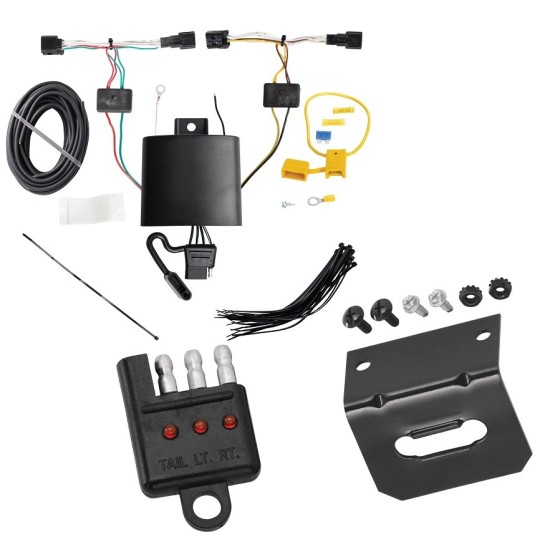 Trailer Wiring and Bracket w/ Light Tester For 23-24 KIA Sportage Plug & Play 4-Flat Harness