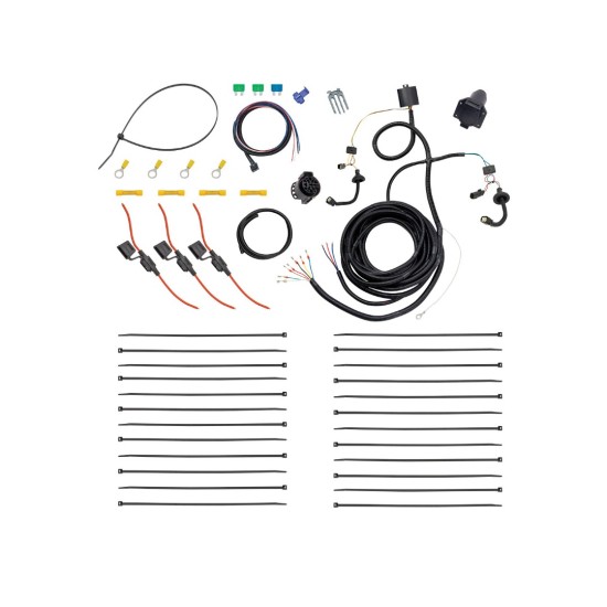 7-Way RV Trailer Wiring Harness Kit For 15-23 Ford Transit-150 250 350 Round Connector