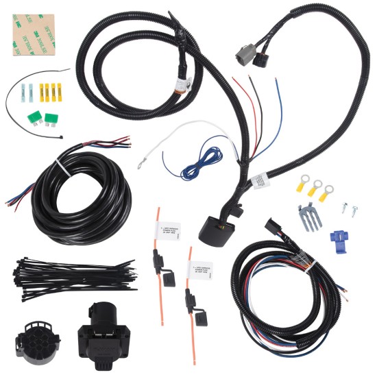 7-Way Trailer Wiring Harness Kit For 13-21 Hyundai Santa Fe 15-21 KIA Sedona 07-24 Sorento 11-13 EX LX SX