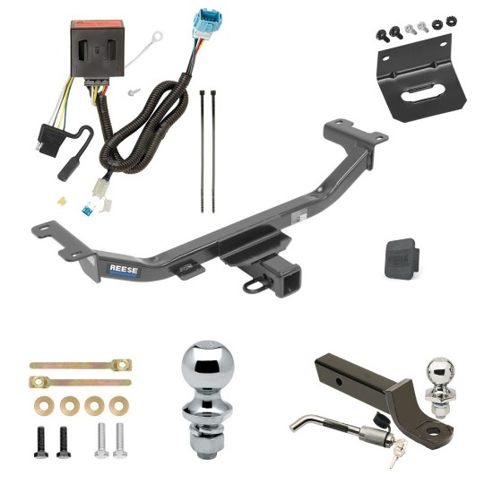 Ultimate Tow Package For 13-18 Acura RDX Trailer Hitch w/ Wiring 2" Drop Mount Dual 2" and 1-7/8" Ball Lock Bracket Cover 2" Receiver Reese