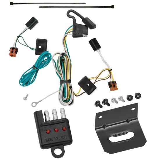 Reese Trailer Wiring and Bracket w/ Light Tester For 07-12 GMC Acadia Plug & Play 4-Flat Harness