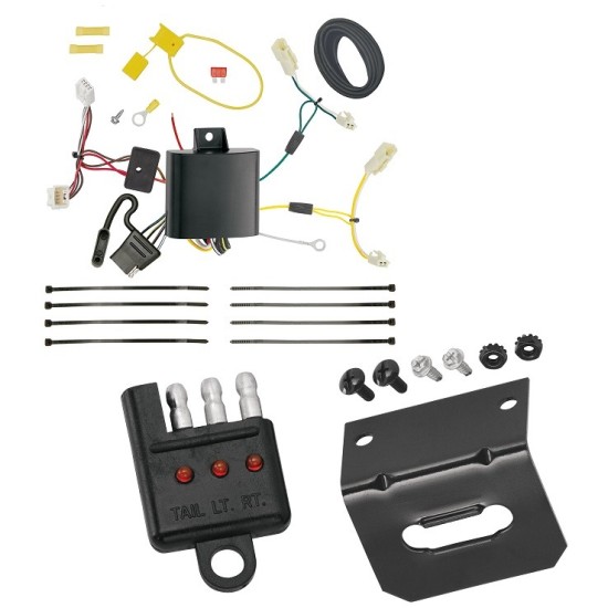 Trailer Wiring and Bracket w/ Light Tester For 11-21 Toyota Sienna Plug & Play 4-Flat Harness