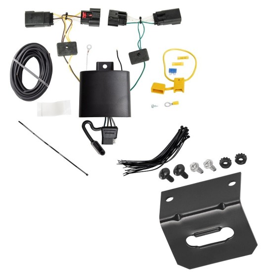 Reese Trailer Wiring and Bracket For 20-21 Jeep Gladiator 18-21 Wrangler JL (New Body Style) Plug & Play 4-Flat Harness