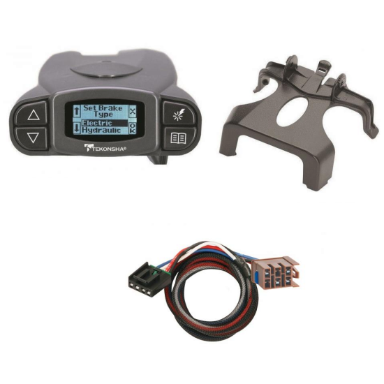 Tekonsha Prodigy P3 Trailer Brake Control for 03-06 GMC Yukon XL 1500 2500 1500 Denali w/ Plug Play Wiring Adapter Proportional Eletric Trailer Brakes Module Box Controller