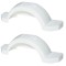 Set of 2 White Fulton Single Axle Trailer Fenders 14" Wheels Triple Step 42-5/8" Long Boat Utility Sale Replacement