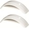 Set of 2 White Fulton Single Axle Trailer Fenders 8" to 12" Wheels 20.25" Long Boat Utility Sale Replacement